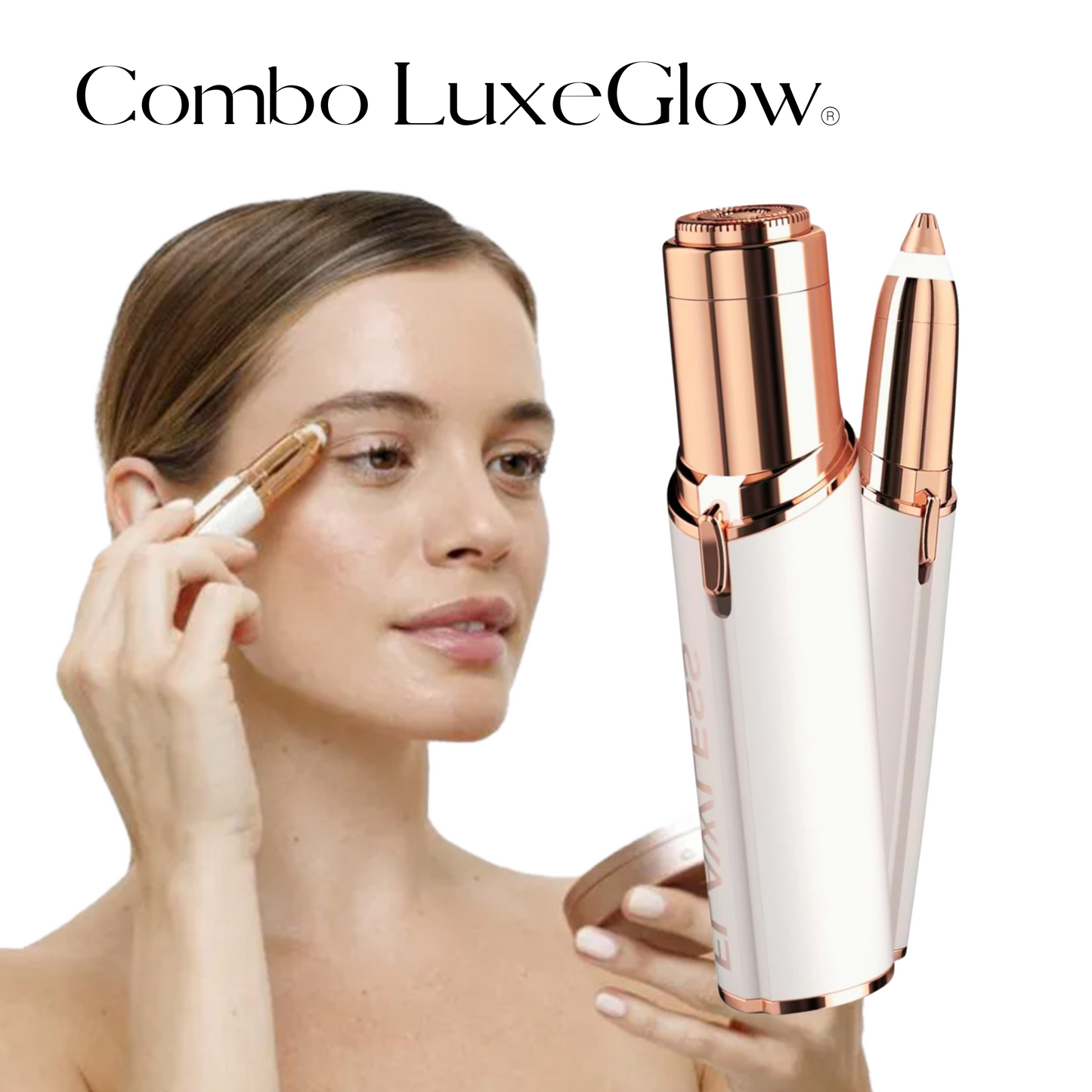 Combo LuxeGlow® 2x1 - Depiladora facial y de cejas