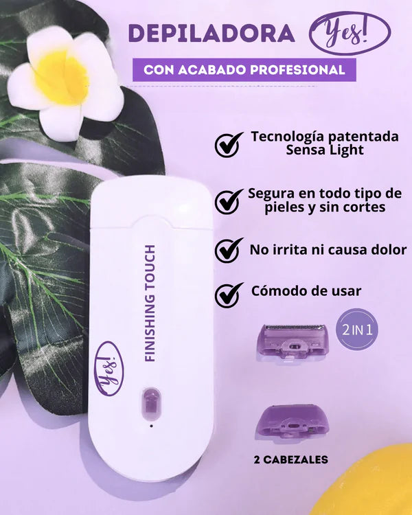DepiLux™ – Depiladora Portátil Recargable con Luz LED