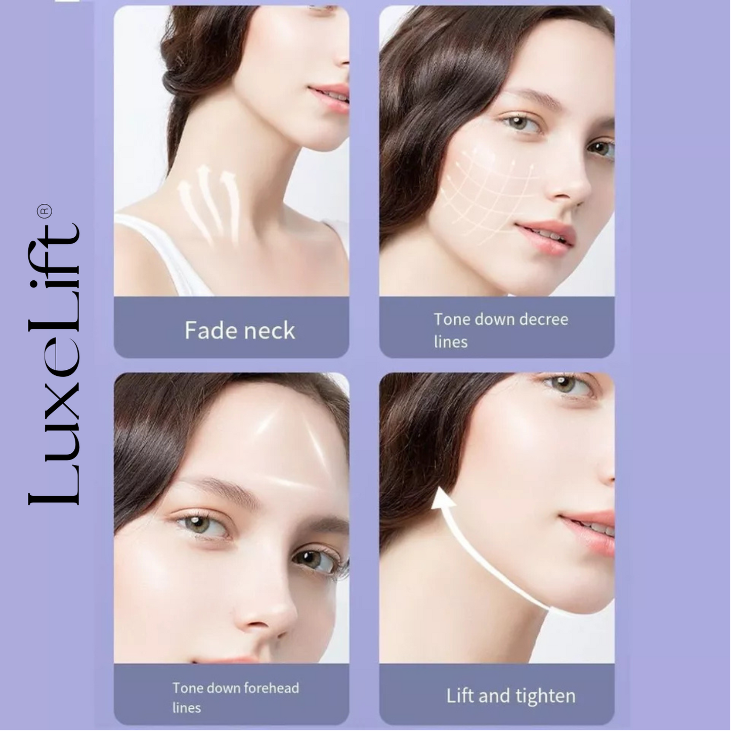 LuxeLift® - 2x1 Masajeador Facial Media Luna Rejuvenecedor Lifting