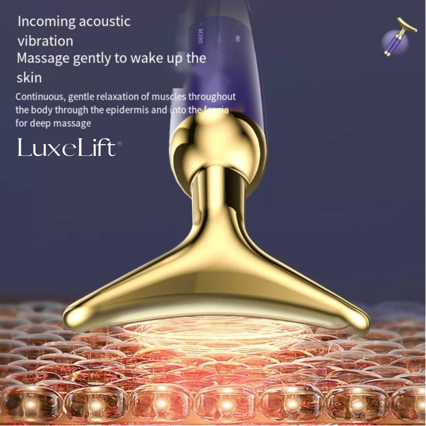 LuxeLift® - 2x1 Masajeador Facial Media Luna Rejuvenecedor Lifting