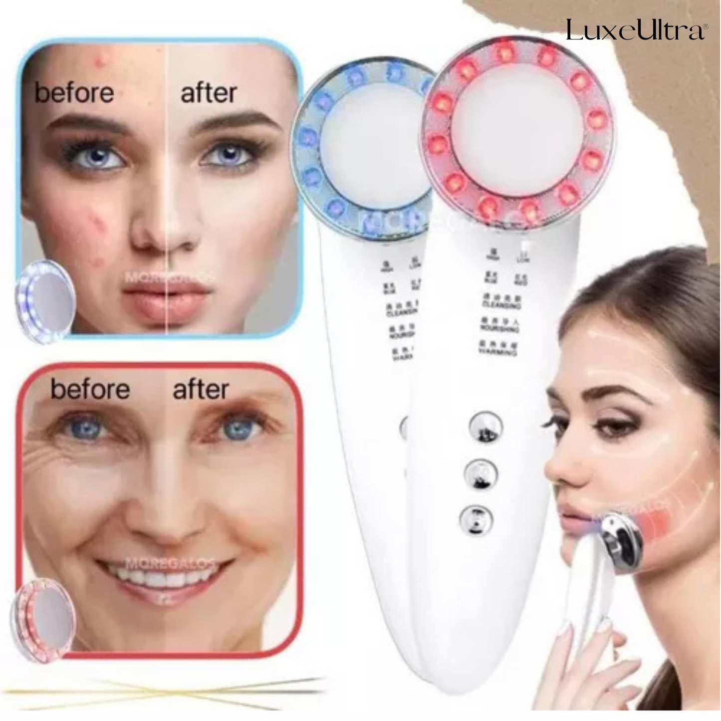 LuxeUltra® - Masajeador Facial AntiManchas