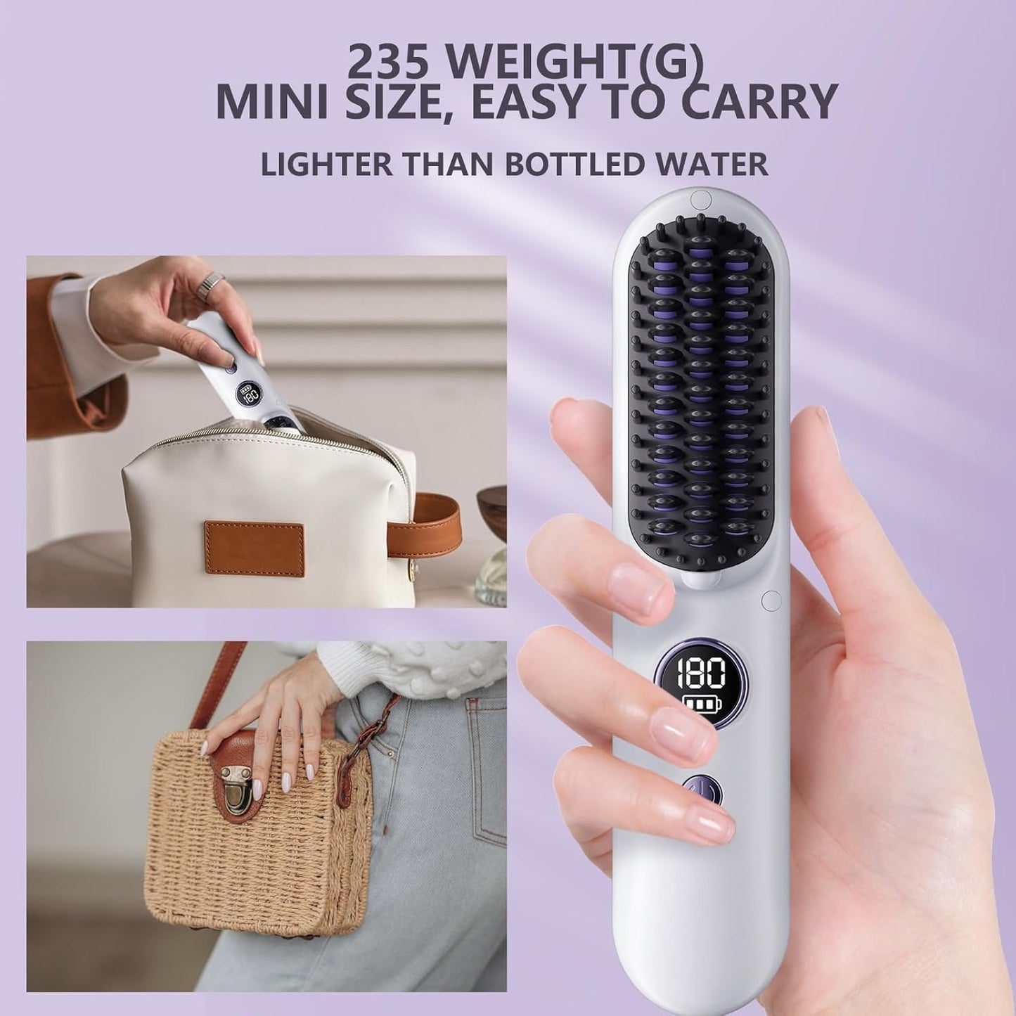 Luxe® MiniComb - Cepillo alisante portátil