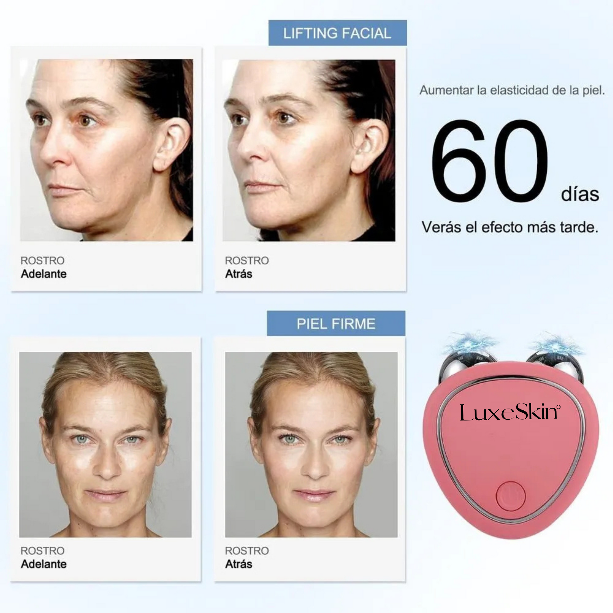 LuxeSkin® - Masajeador de microcorriente facial