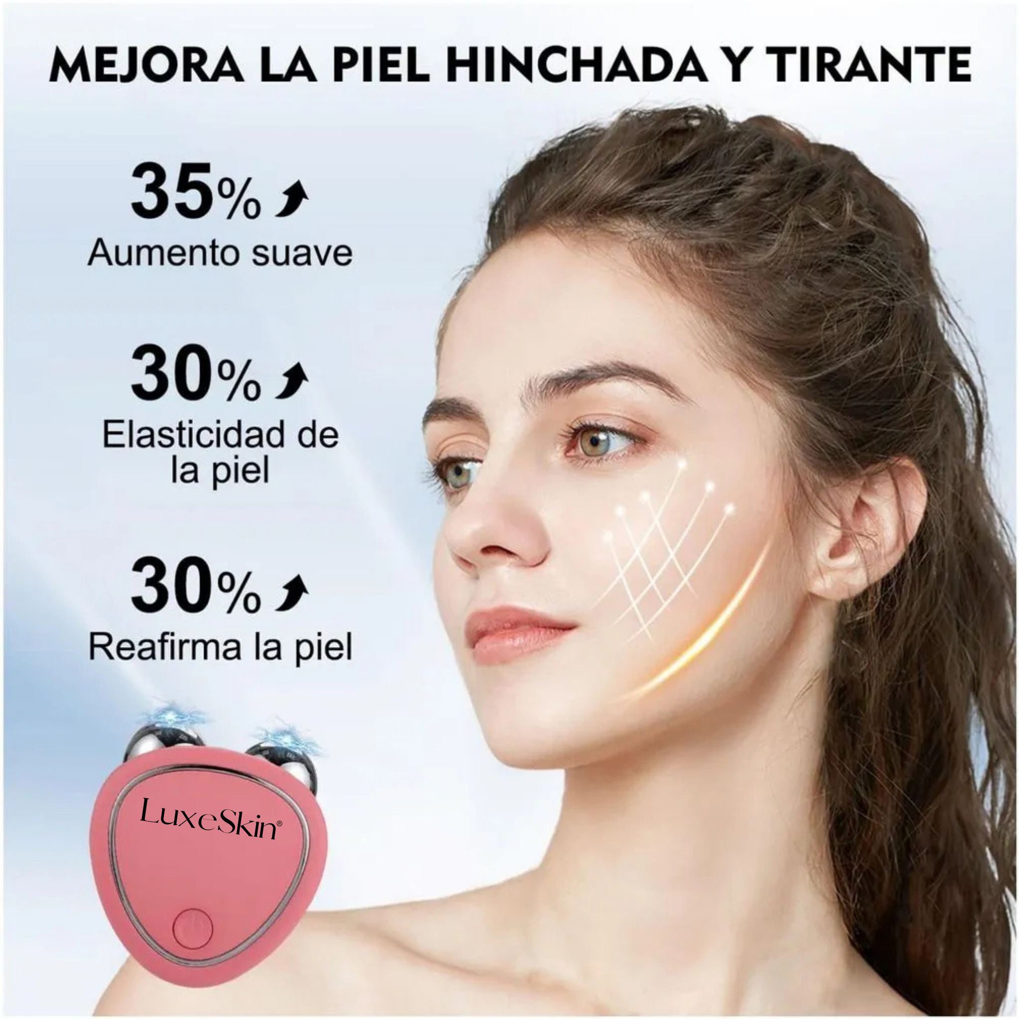 LuxeSkin® - Masajeador de microcorriente facial