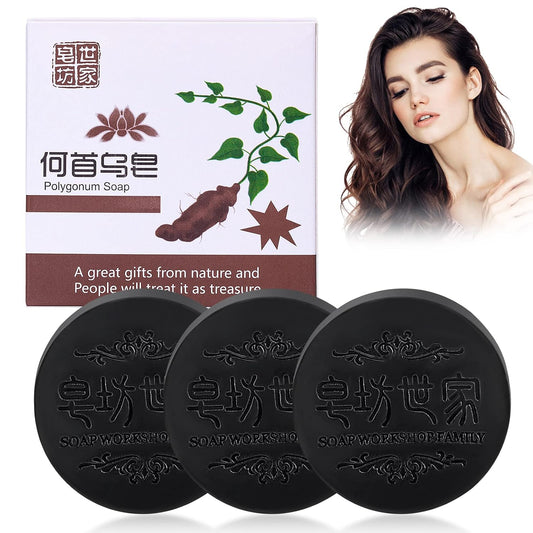 Shouwu® 3x1 - Jabón de polygonum para el cabello