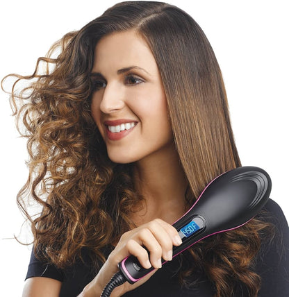 LuxeHair Max™ - Cepillo Alisador Cerámico Profesional