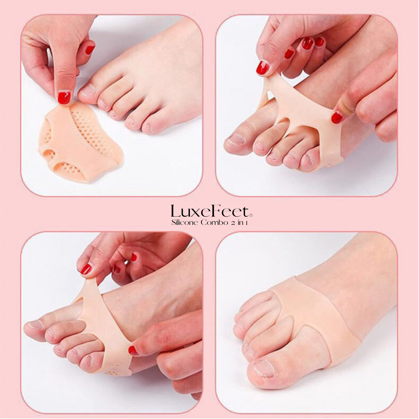 LuxeFeet® - Combo de Almohadillas de Silicona