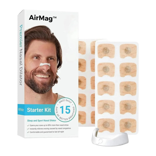 AirMag™ – Tiras Nasales Magnéticas (15 pares en Total)