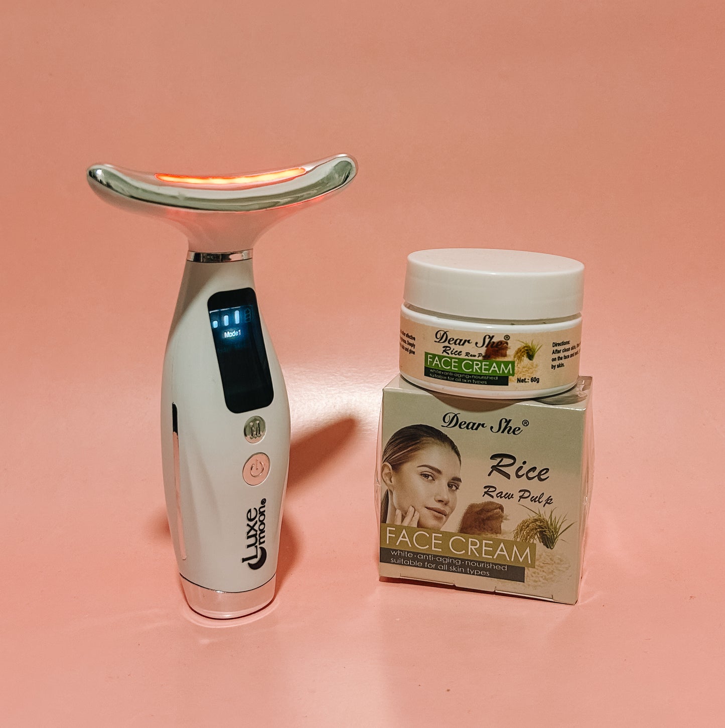 LuxeMoon® Pro - Masajeador facial con 7 modos de luz