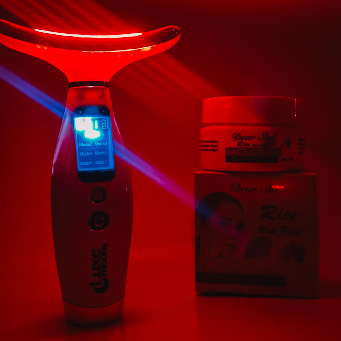 LuxeMoon® Pro - Masajeador facial con 7 modos de luz