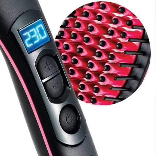 LuxeHair Max™ - Cepillo Alisador Cerámico Profesional