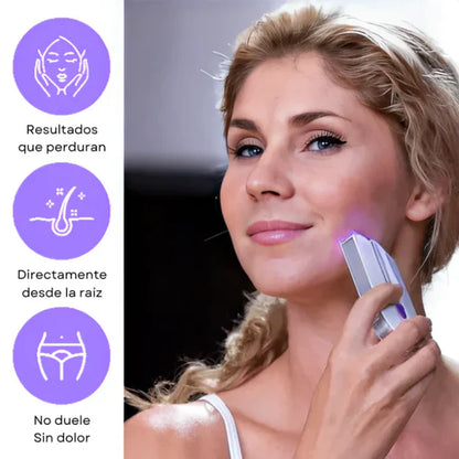 DepiLux™ – Depiladora Portátil Recargable con Luz LED