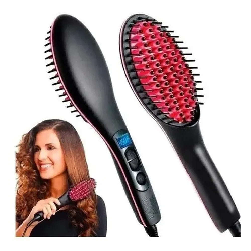 LuxeHair Max™ - Cepillo Alisador Cerámico Profesional