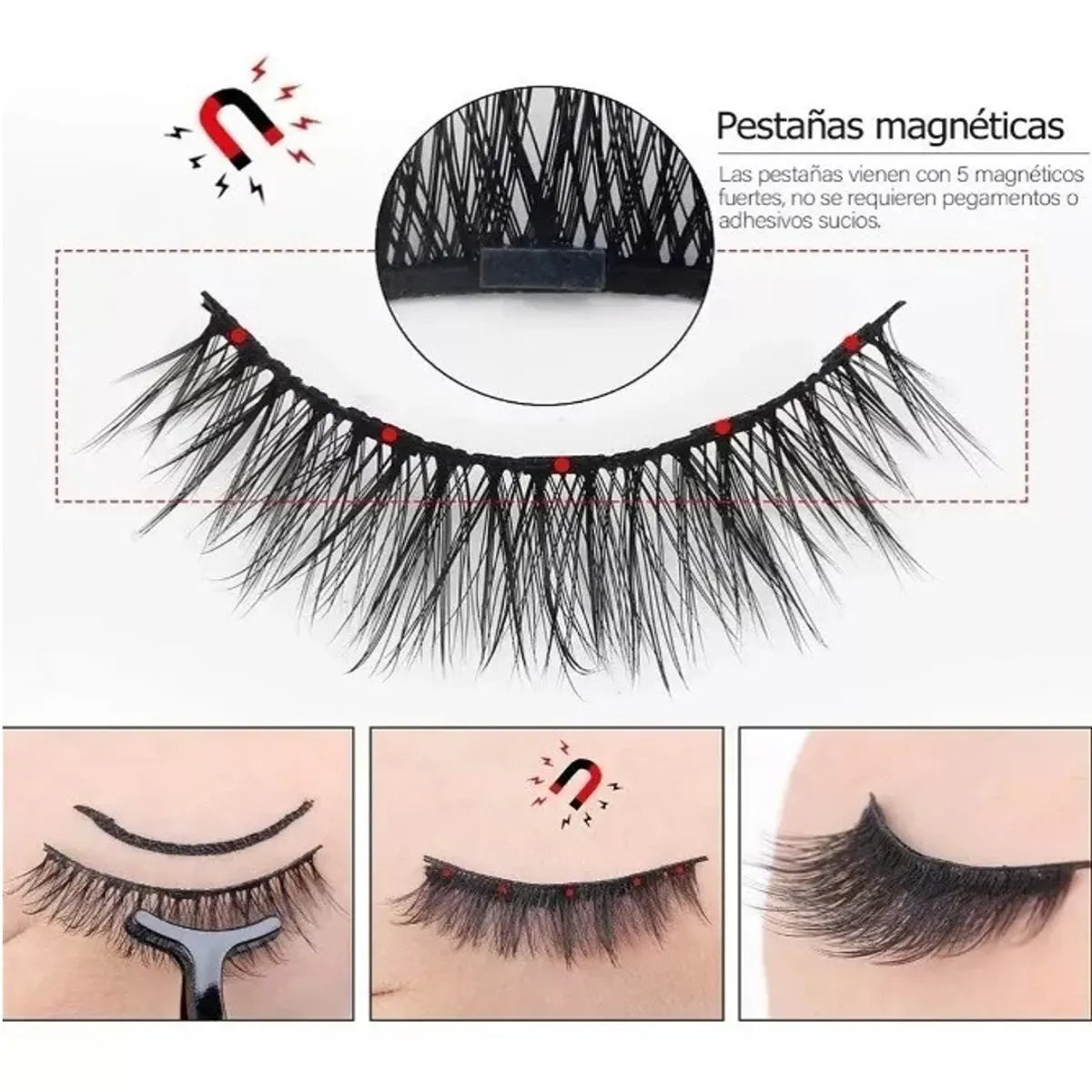 LuxeLash™ Kit de Pestañas con Delineador Magnético