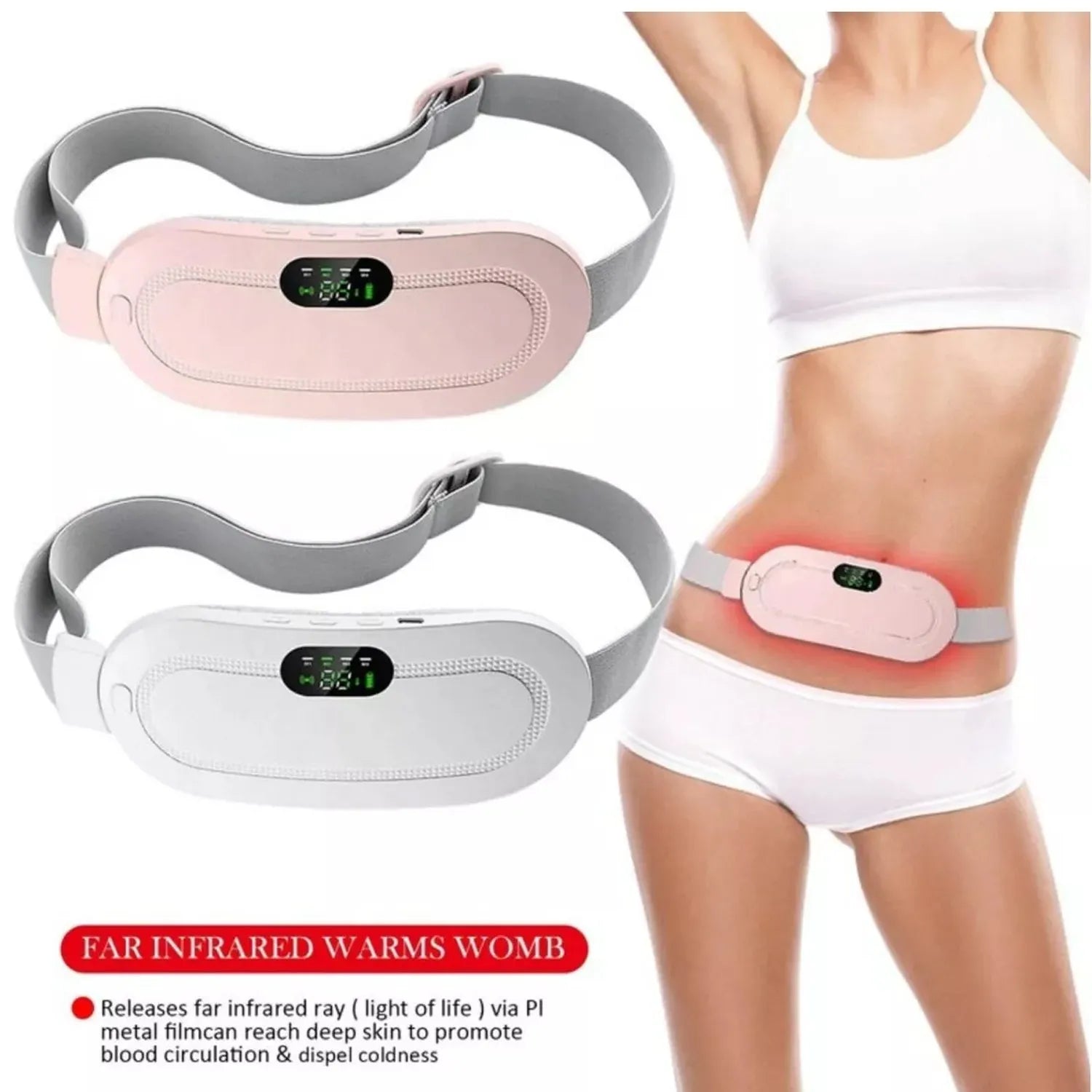 LuxeRelief® - Masajeador Térmico Menstrual